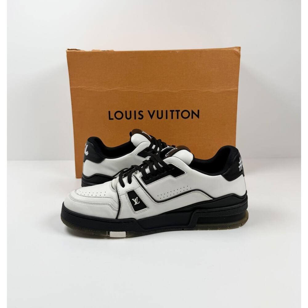 Size 7UK/8US - Louis Vuitton White Black Trainers - Picture 6 of 10